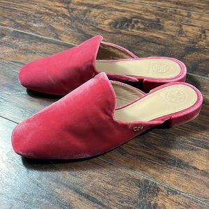 Tory Burch Velvet Pink Mules